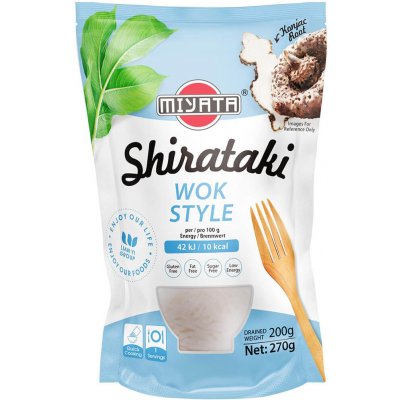 Miyata Konjakové nudle Shirataki ve tvaru wok nudlí v nálevu 270 g – Zboží Dáma