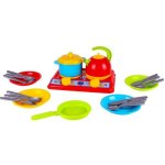 Teddies sada nádobí s vařičem plast 22x16cm s doplňky v sáčku – Zboží Dáma