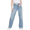 Dámské džíny Only Dámské wide straight fit džíny ONLMOLLY 15195733 Light Blue Denim