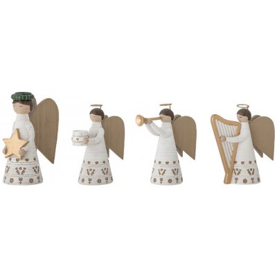 Bloomingville Svícny Abba bílé polyresin SET/4ks – Hledejceny.cz
