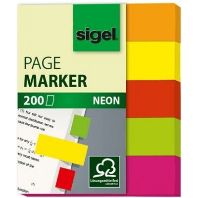 Štítky, papír, 5×40 listů, 12×50 mm, SIGEL „Neon Mini“, různé barvy HN655 – Hledejceny.cz