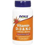 Now Vitamin D3 & K2 1000 IU 45 μg x 120 rostlinných kapslí – Zboží Mobilmania