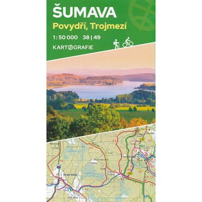 Šumava, Povydří, Trojmezí 38 |49 - oboustranná turistická mapa 1:50 000 – Zboží Mobilmania