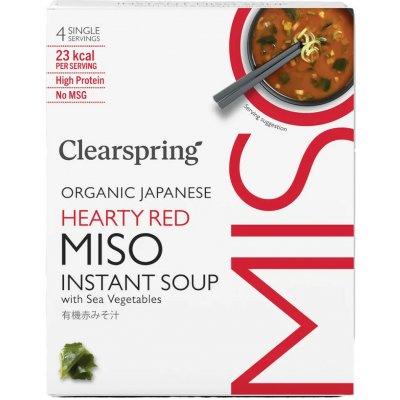 Clearspring Miso instantní polévka vydatně červená s tofu Bio vegan 4 x 8 g 32 g – Zboží Dáma