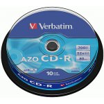 Verbatim CD-R 700MB 52x, spindle, 10ks (43437) – Sleviste.cz