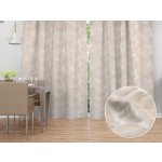 Biante Sametový závěs Isabela IBL-018 Zlatý/kouřový mramor na pudrově béžovém - šířka 270 cm 270x250 cm – Zboží Dáma