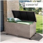 FurniGO Úložný box 122cm x 56cm x 61cm krémový s kolečky – Zboží Dáma