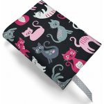 Nastavitelný obal na knihu v různých velikostech Kočky růžové XS – Zboží Dáma