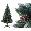 Vánoční stromek Foxigy Vánoční stromek Borovice 120 cm s šiškami Luxury Diamond