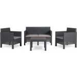 TOOMAX PENELOPE 4 SEATER zahradní plastový set - grafit – Zboží Dáma