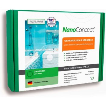 NanoConcept Set nano ochrana skla a keramiky proti usazování špíny a vodního kamene 100 ml