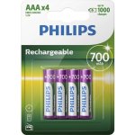 Philips AAA 700mAh 4ks R03B4A70/10 – Zboží Mobilmania