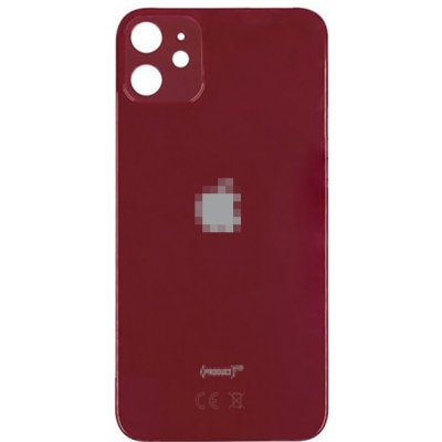 Sklo zadního krytu s větším otvorem na kameru pro Apple iPhone 11 červená – Zboží Mobilmania