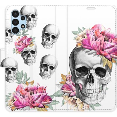 Pouzdro iSaprio Flip s kapsičkami na karty - Crazy Skull Samsung Galaxy A13 / A13 5G
