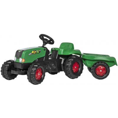 Rolly Toys Traktor šlapací Rolly Kids zelený set s vlečkou 130x42x39cm