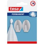 tesa Samolepicí háčky Permanent L oválné, nerezová ocel, 2 ks – Zboží Dáma