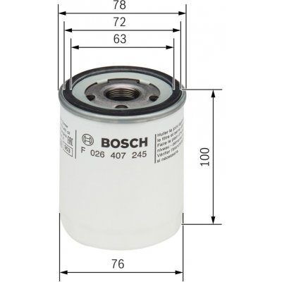 Olejový filtr BOSCH F 026 407 245 – Zbozi.Blesk.cz