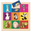 Dřevěná hračka Bino Vkládací puzzle Krtek a Panda
