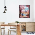 Figured ART Malování podle čísel VINTAGE ROZKVETLÁ PRAHA na rámu 40 x 50 cm – Hledejceny.cz