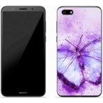 Pouzdro mmCase Gelové Huawei Y5 (2018) - fialový motýl – Zboží Mobilmania
