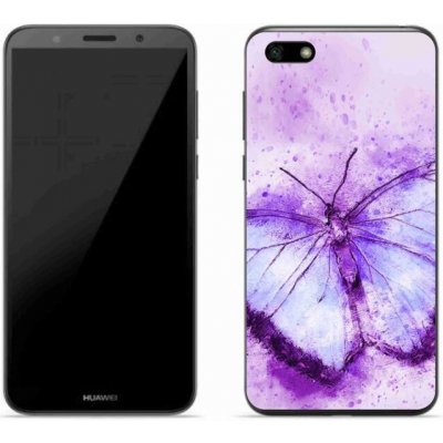 Pouzdro mmCase Gelové Huawei Y5 (2018) - fialový motýl – Zboží Mobilmania