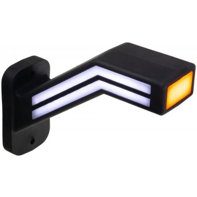 Poziční LED (tykadlo) gumové levé - červeno/bílo/oranžové, 12-24V,ECE