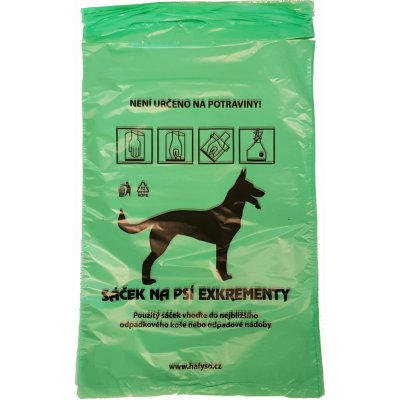 Hafyso Sáčky na psí exkrementy 20 x 30 cm/15my, 50 ks - zelené – Zboží Dáma