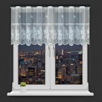 Dekorační vitrážová žakárová záclona RAMSES 70 bílá 300x70 cm (cena za vrchní díl) MyBestHome – Hledejceny.cz