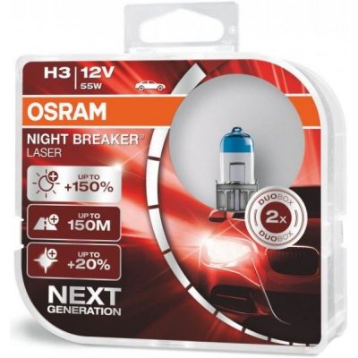Osram Night Breaker Laser +150% H3 PK22s 12V 55W 2ks