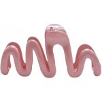 Skřipec na vlasy ve tvaru vlnky se třpytem Barva: růžová – Zboží Dáma