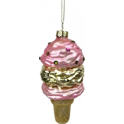 TORO Skleněná vánoční ozdoba 13,5cm zmrzlina – Zbozi.Blesk.cz