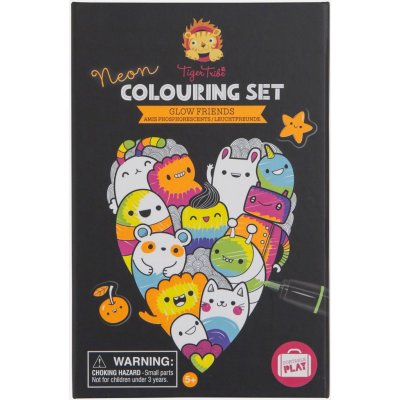 Tiger Tribe Neon Colouring Set Glow Friends – Sleviste.cz
