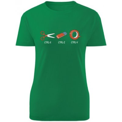 Tričko s potiskem CTRL-X Lady Středně zelená – Zboží Mobilmania