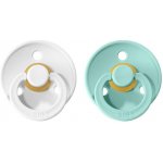 Bibs Colour přírodní kaučuk 2ks White / Mint – Zboží Mobilmania