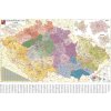 Nástěnné mapy Excart Maps ČR - nástěnná mapa PSČ 200 x 140 cm Varianta: bez rámu v tubusu, Provedení: laminovaná mapa s očky