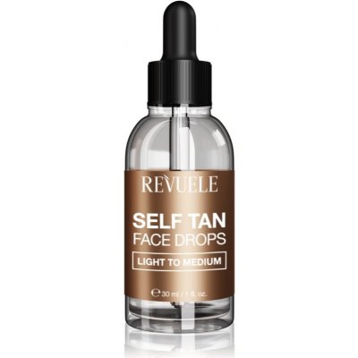 Revuele Paradise Bronze Self Tan Face Drops samoopalovací kapky na obličej odstín Light To Medium 30 ml – Zboží Dáma