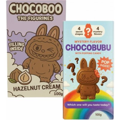 Chocoboo figurka z mléčné čokolády 100 g a Mystery Chocobubu 100 g – Sleviste.cz