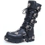 New Rock boty kožené Cross Boots 403-S1 black černé – Zboží Mobilmania