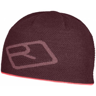 Ortovox Vlněná čepice Merino Logo Knit Beanie winetasting vínová – Sleviste.cz