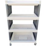 Regál MagicHome Rolly, plastový, 4 police, 49x29x75,5 cm, na kolečkách – Sleviste.cz