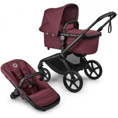 BUGABOO kompletní Fox 5 Renew Black / Dark cherry-Dark cherry 2025 – Zboží Mobilmania