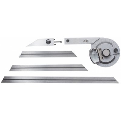 KINEX K-MET Úhloměr s lupou a čtyřmi pravítky 80 150 195 a 300mm pn251624 1093 – Sleviste.cz
