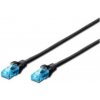 síťový kabel Digitus DK-1512-010/BL Ecoline Patch, UTP, CAT 5e, AWG 26/7, 1m, černý