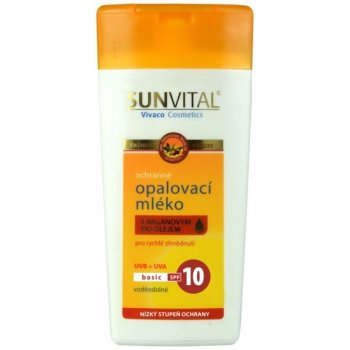 SunVital opalovací mléko SPF10 s arganovým olejem 200 ml