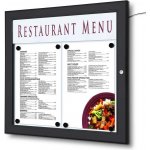 A-Z Reklama CZ Venkovní prosvětlená LED vitrína MENU BOARD SCZ2xA4LED na Menu 2 x A4 - Černá – Zboží Živě