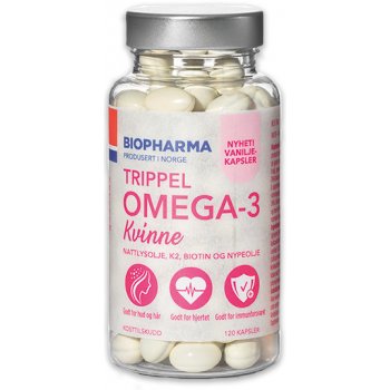 Biopharma Trippel Omega 3 pro ženy 120 kapslí