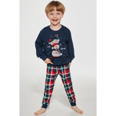 Chlapecké pyžamo Boy DR 593/154 Snowman 2 granát – Zboží Mobilmania