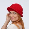 Klobouk Krumlovanka dámský vlněný modelový klobouk Kr-0032-001 červený