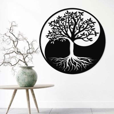 Dřevěný strom života na zeď - Symbióza – Zboží Mobilmania