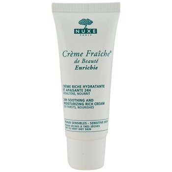 Nuxe Creme Fraîche de Beauté zklidňující a hydratační krém pro suchou až velmi suchou pleť 24hr Soothing and Moisturizing Rich Cream 30 ml